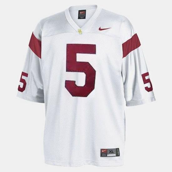 Men Usc Trojans Reggie Bush College Football White Jersey
