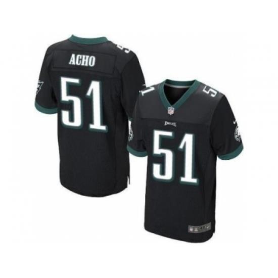 Nike Philadelphia Eagles 51 Emmanuel Acho Black Elite NFL Jersey