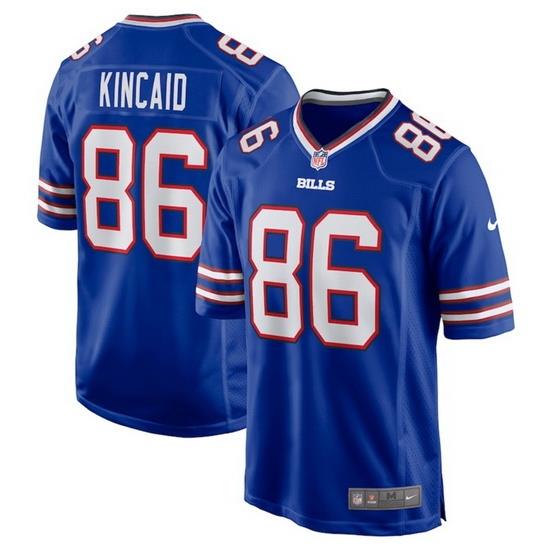 Youth Buffalo Bills 86 Dalton Kincaid Blue 2023 Draft Stitched Game Jersey