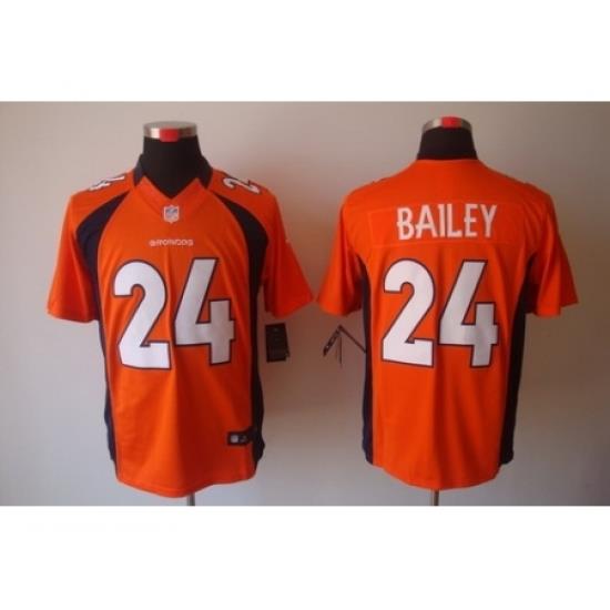 Nike Denver Broncos 24 Champ Bailey Orange LIMITED NFL Jersey
