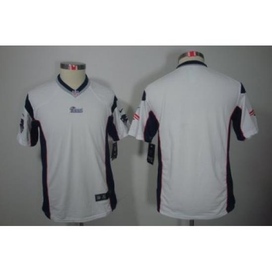 Youth Nike New England Patriots Blank White Color[Youth Limited Jerseys]
