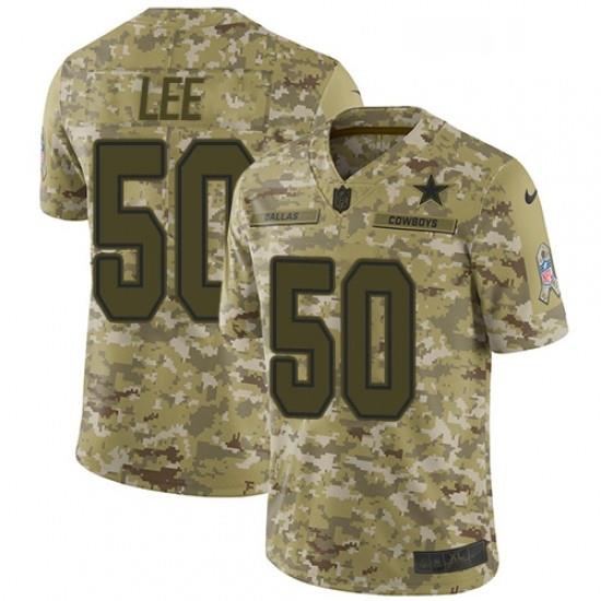 Mens Nike Dallas Cowboys 50 Sean Lee Limited Camo 2018 Salute to Service NFL Jersey