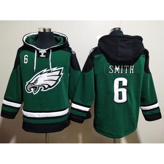 Philadelphia Eagles Green Sitched Pullover Hoodie #6 DeVonta Smith