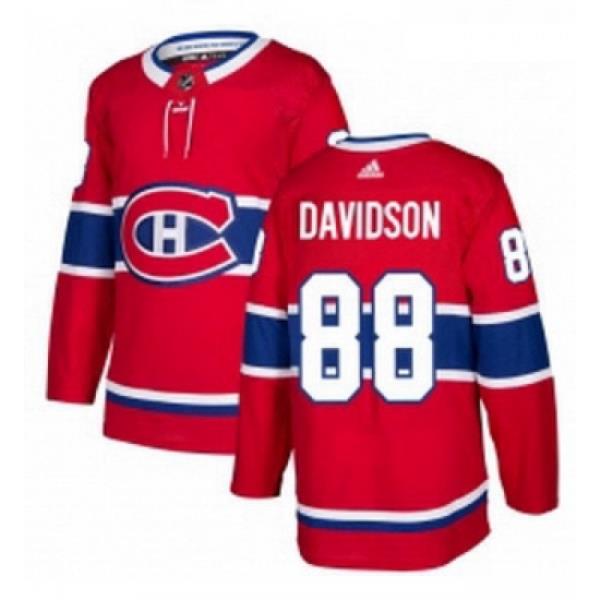 Youth Adidas Montreal Canadiens 88 Brandon Davidson Premier Red Home NHL Jersey