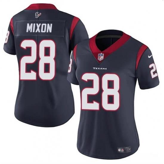 Women Houston Texans 28 Joe Mixon Navy Vapor Untouchable Limited Stitched Jersey