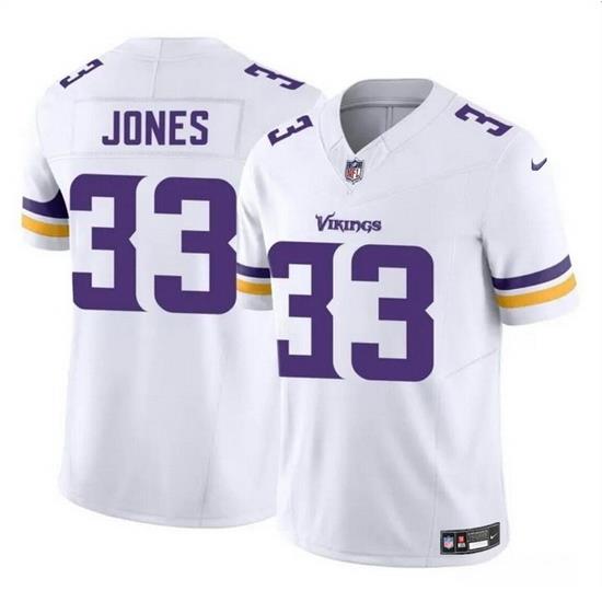 Men Minnesota Vikings 33 Aaron Jones White F U S E  Vapor Untouchable Limited Stitched Jersey