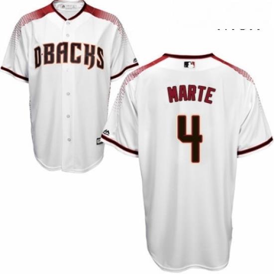 Mens Majestic Arizona Diamondbacks 4 Ketel Marte Replica White Home Cool Base MLB Jersey