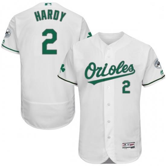 Mens Majestic Baltimore Orioles 2 JJ Hardy White Celtic Flexbase Authentic Collection MLB Jersey