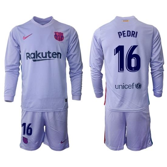 Men Barcelona Long Sleeve Soccer Jerseys 541