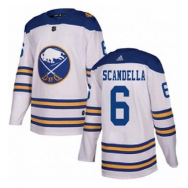 Youth Adidas Buffalo Sabres 6 Marco Scandella Authentic White 2018 Winter Classic NHL Jersey