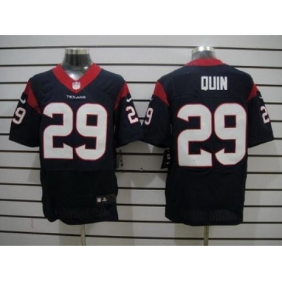 Nike Houston Texans 29 Glover Quin Blue Elite NFL Jersey