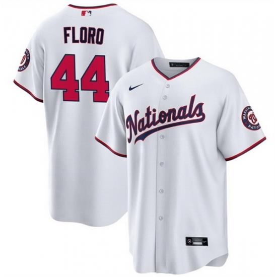 Men Washington Nationals 44 Dylan Floro White Cool Base Stitched Baseball Jersey