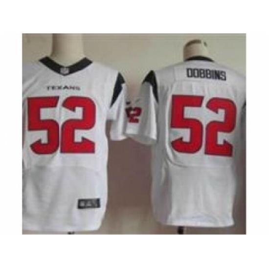Nike Houston Texans 52 Tim Dobbins White Elite NFL Jersey