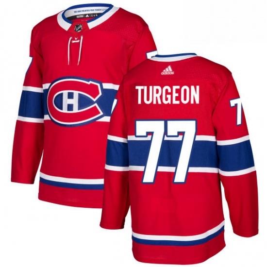Mens Adidas Montreal Canadiens 77 Pierre Turgeon Premier Red Home NHL Jersey