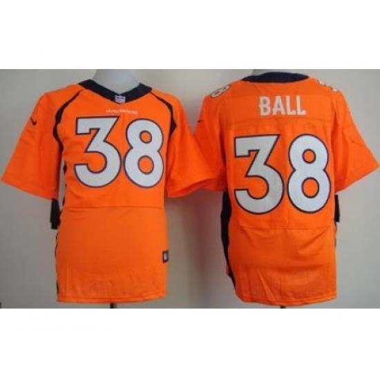 Nike Denver Broncos 38 Montee Ball Orange Elite NFL Jersey