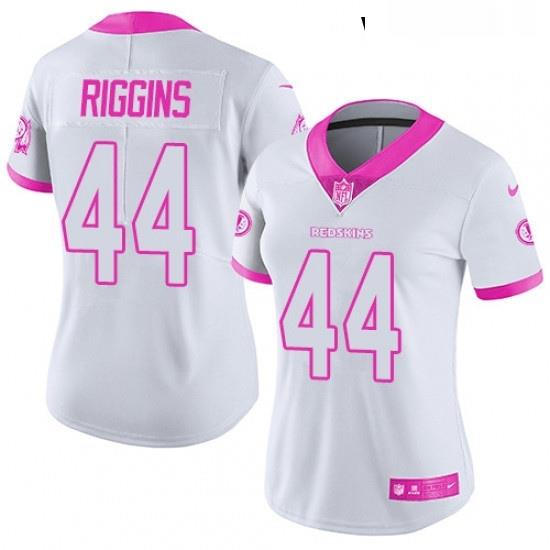Womens Nike Washington Redskins 44 John Riggins Limited WhitePink Rush Fashion NFL Jersey