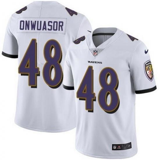 Nike Ravens 48 Patrick Onwuasor White Vapor Untouchable Limited Jersey