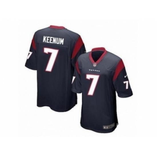 Nike Houston Texans 7 Case Keenum blue Game NFL Jersey