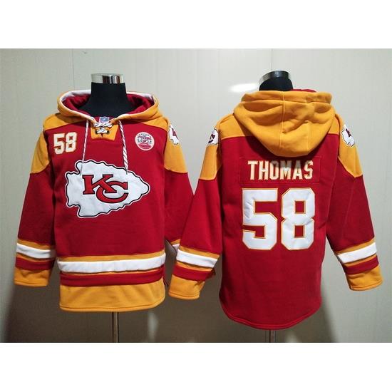 Kansas City Chiefs Sitched Pullover Hoodie #58 Derrick Thomas