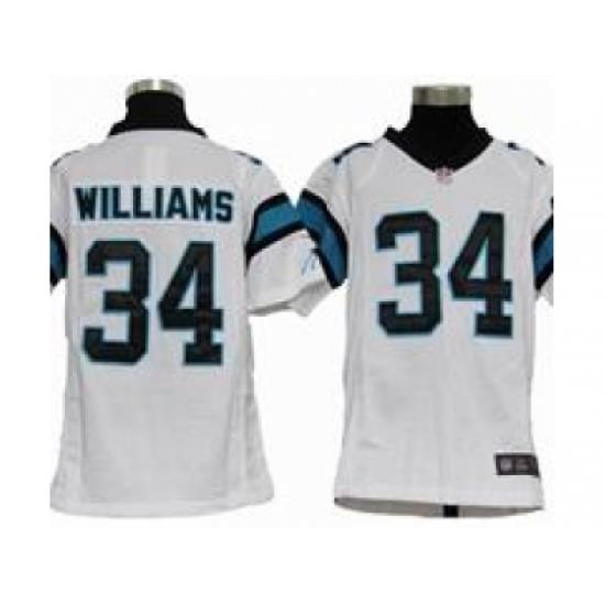 Youth Nike Carolina Panthers #34 DeAngelo Williams White Jerseys