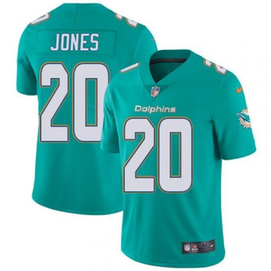 Youth Nike Dolphins #20 Reshad Jones Aqua Green Team Color Stitched NFL Vapor Untouchable Limited Jersey