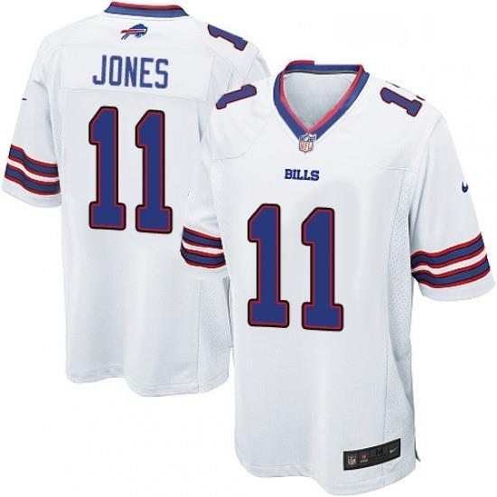Mens Nike Buffalo Bills 11 Zay Jones Game White NFL Jersey