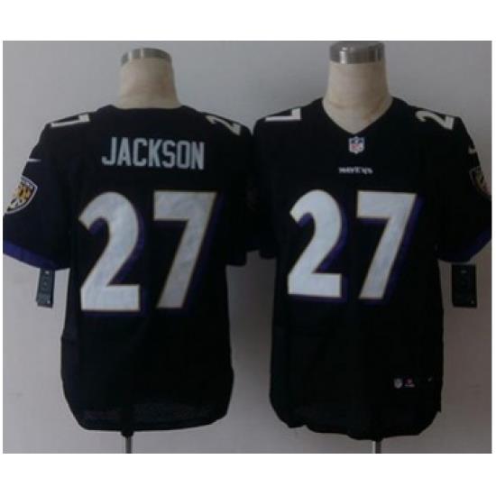 nike nfl jerseys baltimore ravens 27 jackson black[Elite][jackson]