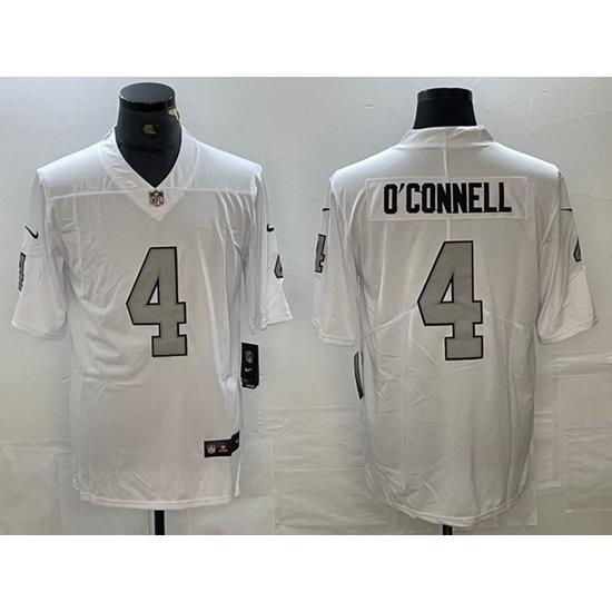 Men Las Vegas Raiders 4 Aidan O 27Connell White Vapor Untouchable Football Stitched Jersey