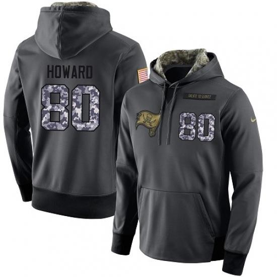 NFL Mens Nike Tampa Bay Buccaneers 80 O J Howard Stitched Black Anthracite Salute to Service Player Performance Hoodie