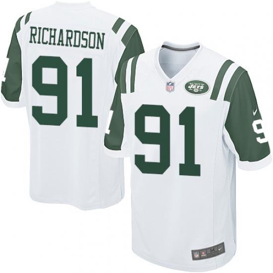 Youth Nike NeW York Jets #91 Sheldon Richardson Elite White NFL Jersey