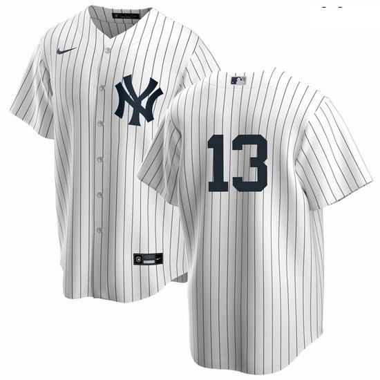 Men NeW York Yankees 13 Joey Gallo Men Nike White Home MLB Jersey No Name