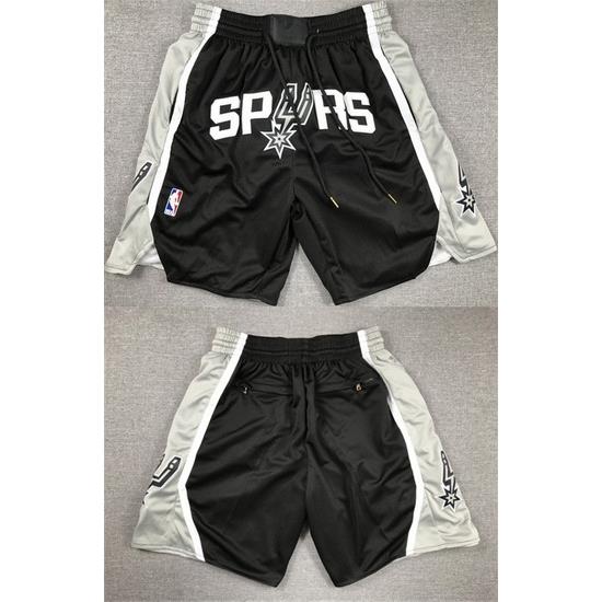 Men San Antonio Spurs Black Shorts