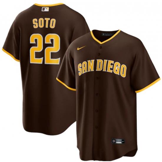 Men's San Diego Padres Juan Soto Nike BroWn Road Cool Base Player Jersey