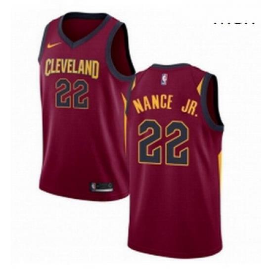 Mens Nike Cleveland Cavaliers 22 Larry Nance Jr Swingman Maroon NBA Jersey Icon Edition