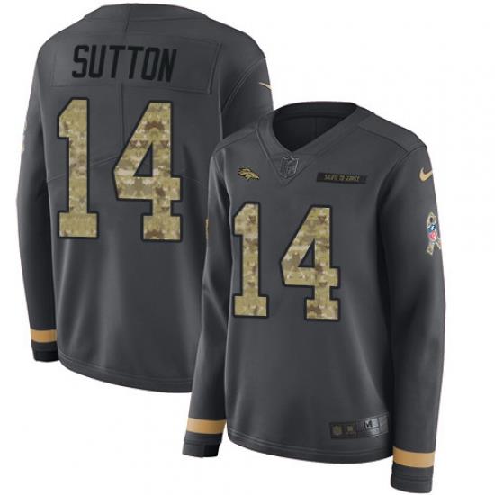 Nike Broncos #14 Courtland Sutton Anthracite Salute to Service