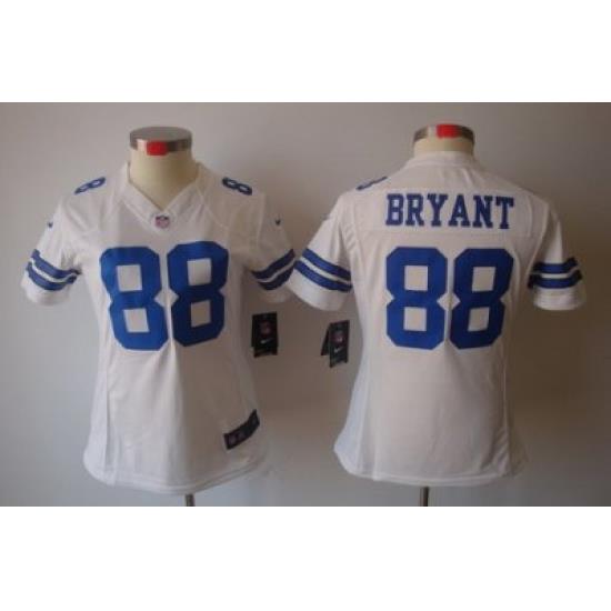 Women Nike Dallas CoWboys 88 Dez Bryant White Game LIMITED Nike NFL Jerseys