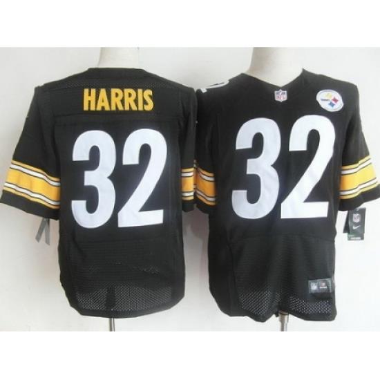 Nike Pittsburgh Steelers 32 Franco Harris Black Elite NFL Jersey