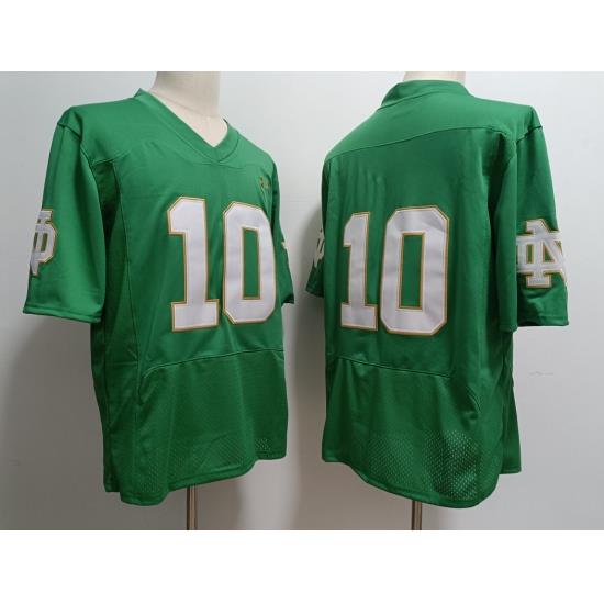 Men Notre Dame Fighting Irish Joe Montana #10 Green No Name 2023 Stitched Jersey