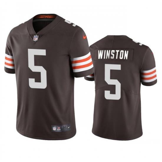 Youth Cleveland Browns 5 Jameis Winston Brown Vapor Limited Stitched Football Jersey