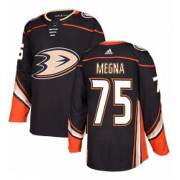 Youth Adidas Anaheim Ducks 75 Jaycob Megna Authentic Black Home NHL Jersey