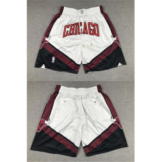 Men Chicago Bulls 2022 23 City Edition White Shorts