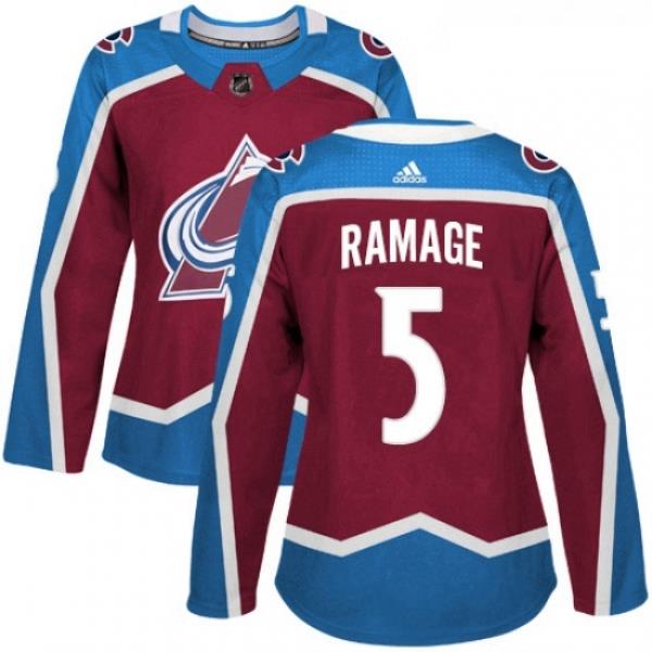 Womens Adidas Colorado Avalanche 5 Rob Ramage Premier Burgundy Red Home NHL Jersey