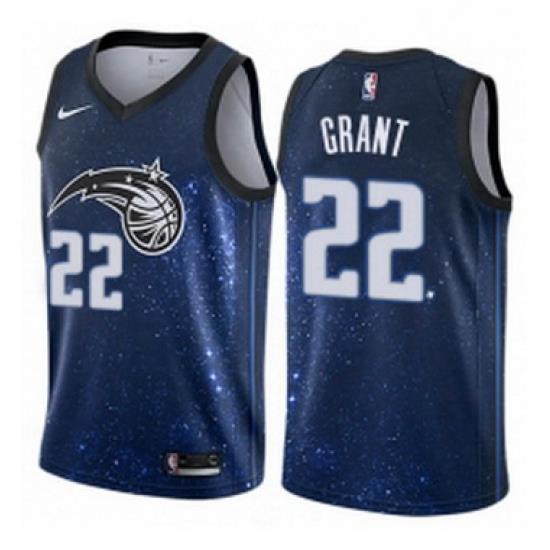 Womens Nike Orlando Magic 22 Jerian Grant Swingman Blue NBA Jersey City Edition