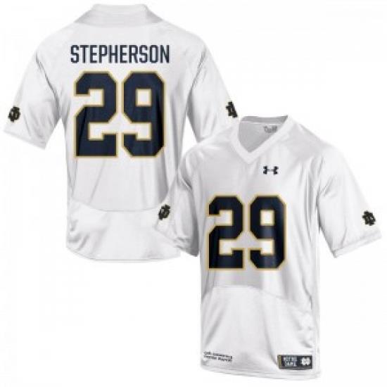 Men Under Armour 29 Replica White Kevin Stepherson Notre Dame Fighting Irish Alumni Football Jersey