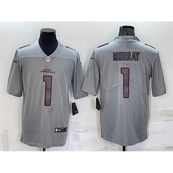 Men Arizona Cardinals 1 Kyler Murray Grey Atmosphere Fashion Stitched Jersey