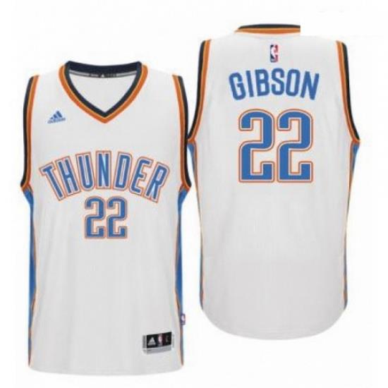 Mens Oklahoma City Thunder 22 Taj Gibson adidas White Player Swingman Jersey