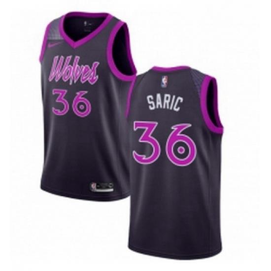 Womens Nike Minnesota Timberwolves 36 Dario Saric Swingman Purple NBA Jersey City Edition