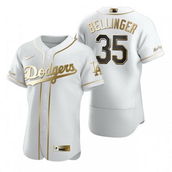 Los Angeles Dodgers 35 Cody Bellinger White Nike Mens Authentic Golden Edition MLB Jersey