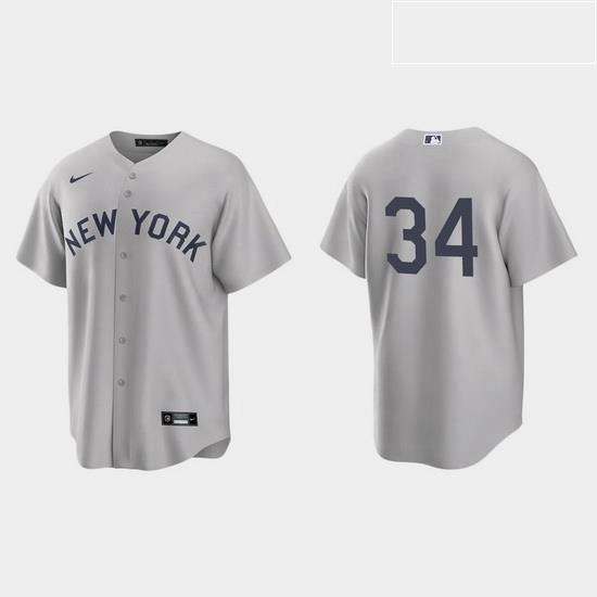 Men NeW York Yankees 34 Justin Wilson Men Nike Gray 2021 Field of Dreams Game MLB Jersey