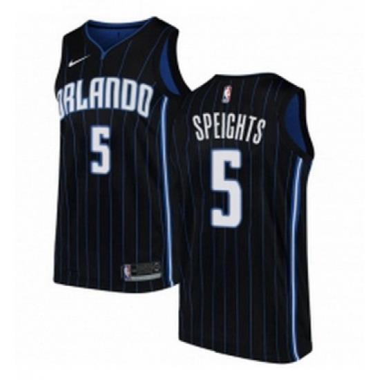 Womens Nike Orlando Magic 5 Marreese Speights Authentic Black Alternate NBA Jersey Statement Edition